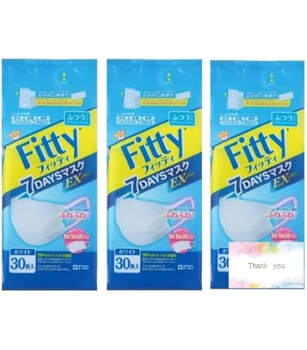 Amazon.co.jp: Fitty 7DAYS Mask EX Plus 30 Pieces, Regular Size